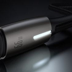 BASEUS Water Drop-shaped kabel USB / USB-C 66W 6A 1m, črna