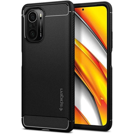 Spigen Rugged Armor silikonski ovitek za Xiaomi Poco F3 / Mi 11i, matt črna