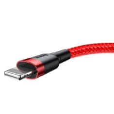 PRO Vzdržljiv najlonski kabel USB - iPhone Lightning QC3 kabel 3 m - rdeč