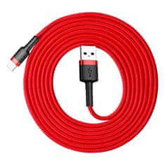 BASEUS Trajni prožni kabel USB Iphone Lightning QC3.0 1,5A 2M rdeča