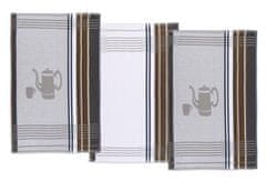 Kuhinjske brisače - komplet 3 - 50x70 cm - Čajnik siva