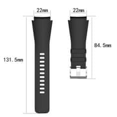 BStrap Silicone Davis pašček za Huawei Watch GT/GT2 46mm, dark gray