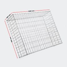 Wiltec Mrežna košara – gabion kamnita ograja 100x80x30cm