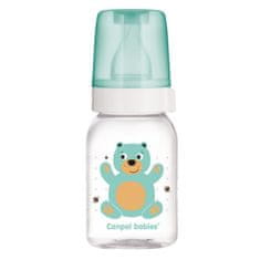 Canpol babies Potiskana steklenička CUTE ANIMALS 120ml - zelena