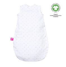 Motherhood Spalna vreča muslin BIO Pink and Black Dots 6-18 m 0,5 tog