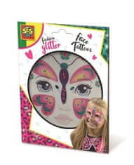 SES Glitter face tattoo / metulj