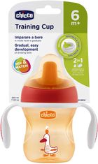 Chicco Skodelica za trening z ročaji 200 ml oranžna 6 m+