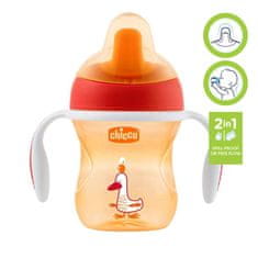 Chicco Skodelica za trening z ročaji 200 ml oranžna 6 m+