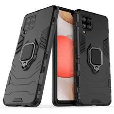 slomart ring armor case kickstand tough rugged cover za samsung galaxy a42 5g črn