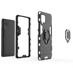 slomart ring armor case kickstand tough rugged cover za samsung galaxy a42 5g črn