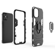 slomart ring armor oklepni hibridni ovitek + magnetno držalo iphone 12 pro max black