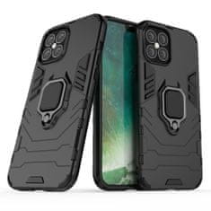 slomart ring armor oklepni hibridni ovitek + magnetno držalo iphone 12 pro max black