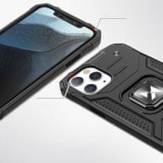 WOZINSKY Oklepni ovitek + magnetno držalo za iPhone 13 Pro Ring Armor rdeča