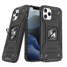 WOZINSKY ring armor oklepni hibridni ovitek + magnetno držalo iphone 12 pro max black