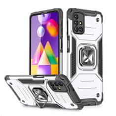 slomart wozinsky ring armor case kickstand tough rugged cover za samsung galaxy m31s srebrna