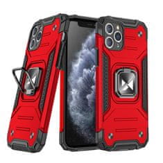 slomart wozinsky ring armor oklepni hibridni ovitek + magnetni nosilec iphone 11 pro max rdeč