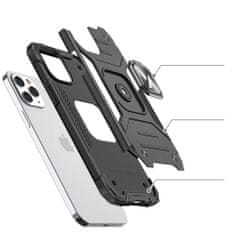 WOZINSKY ring armor oklepni hibridni ovitek + magnetno držalo iphone 12 pro max black