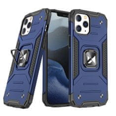 WOZINSKY Oklepni ovitek + magnetni nosilec za iPhone 13 Ring Armor blue