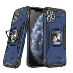 WOZINSKY ring armor hibridni oklepni etui + magnetno držalo iphone 11 pro blue