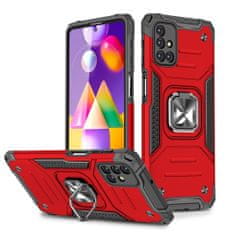 slomart wozinsky ring armor case kickstand tough rugged cover za samsung galaxy m31s rdeč