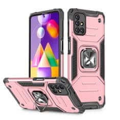 slomart wozinsky ring armor case kickstand tough rugged cover za samsung galaxy m31s roza