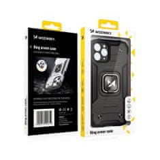 WOZINSKY Oklepni hibridni etui za iPhone 12 Mini + magnetno držalo Ring Armor roza