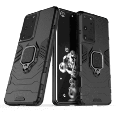 slomart ring armor case kickstand tough rugged cover za samsung galaxy s21 ultra 5g črn