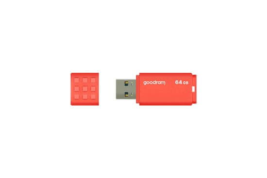 GoodRam UME3 USB ključ, 64 GB, USB 3.0, oranžen