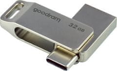 GoodRam ODA3 USB ključ 32 GB, USB 3.2–tip C, srebrn