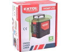 Extol Premium Lasersko merilno orodje Extol Premium (8823307) zeleno linearno, križno samonivelirno