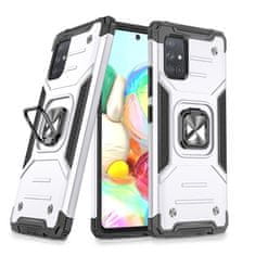 slomart wozinsky ring armor case kickstand tough rugged cover za samsung galaxy a71 5g srebrna