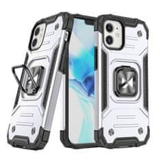 WOZINSKY ring armor hibridni oklepni etui + magnetno držalo iphone 12 mini srebrno