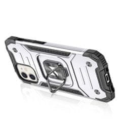 WOZINSKY ring armor hibridni oklepni etui + magnetno držalo iphone 12 mini srebrno