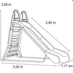 Feber Veliki vrtni tobogan s toboganom 285 cm