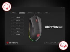 Genesis Krypton 290 gaming miška, optična, 6.400dpi, črna