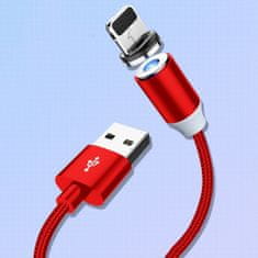 Kaku Magnetic kabel USB / Lightning 3A 1m, rdeča