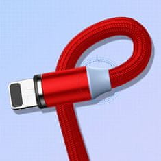 Kaku Magnetic kabel USB / Lightning 3A 1m, rdeča