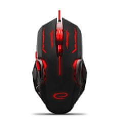 Esperanza ESPERANZA MOUSE WIRED. GAMING LED 6D OPT. USB APACHE RED