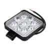 LED delovna svetilka 10-30V IP67 27W 9 LED 6000K kvadratna