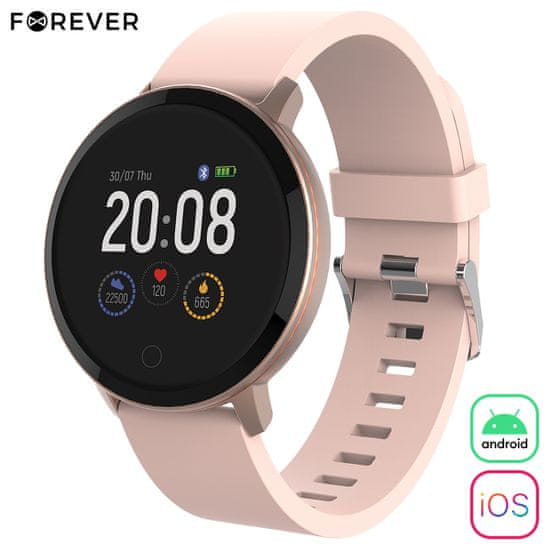 Forever ForeVive Lite SB-315 pametna ura, Bluetooth 5.0, Android + iOS aplikacija, IP67, roza-zlata - odprta embalaža