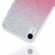 Bling ovitek za Samsung Galaxy S21 FE G990, silikonski, 2v1, srebrno-roza