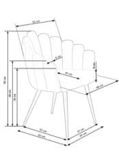 Halmar Jedilni stol K410 - temno siv/črn