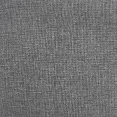 Vidaxl Vrtljivi namizni stol, svetlo siv, oblazinjen s tkanino