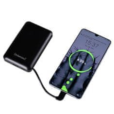 Intenso XC prenosna baterija z integriranim USB A kablom, 10000 mAh, črna