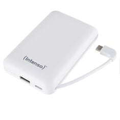 Intenso XC prenosna baterija z integriranim USB A kablom, 10000 mAh, bela