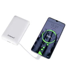 Intenso XC prenosna baterija z integriranim USB A kablom, 10000 mAh, bela