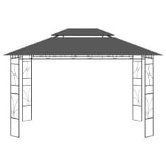 Vidaxl Paviljon 4x3x2,7 m antraciten 160 g/m2