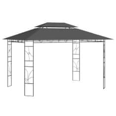 Vidaxl Paviljon 4x3x2,7 m antraciten 160 g/m2