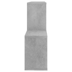 Vidaxl Stenska polica betonsko siva 100x18x53 cm iverna plošča
