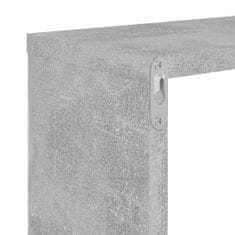 Vidaxl Stenska polica 2 kosa betonsko siva 100x15x20 cm iverna plošča